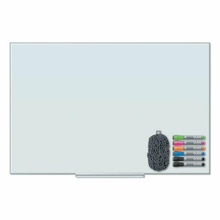 PAPERPERFECT UBR3975U0001 36 x 24 in. Floating Glass Dry Erase Board, White PA3759223